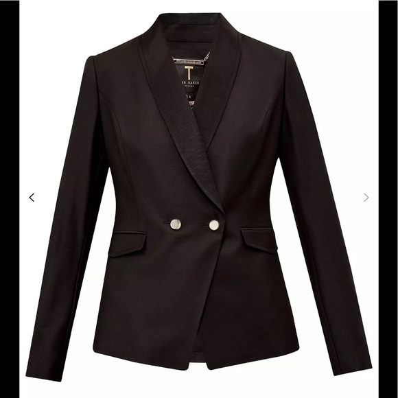 BNWT Ted Baker Tiorna Double Breasted Black Blazer - Picture 4 of 12